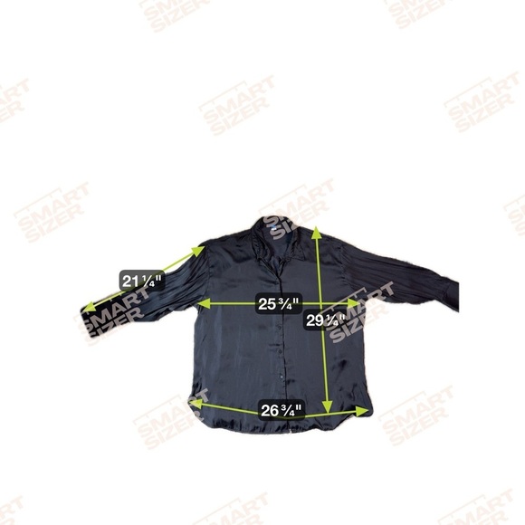 Old Navy Satin Boyfriend Button Down Shirt Black Size XXL - Picture 9 of 10